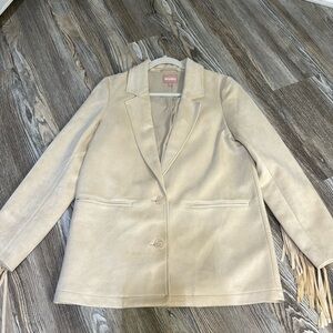 Show Me your MuMu Beige Fringe jacket